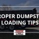 dumpster, loading, tips