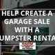 garage, sale, dumpster